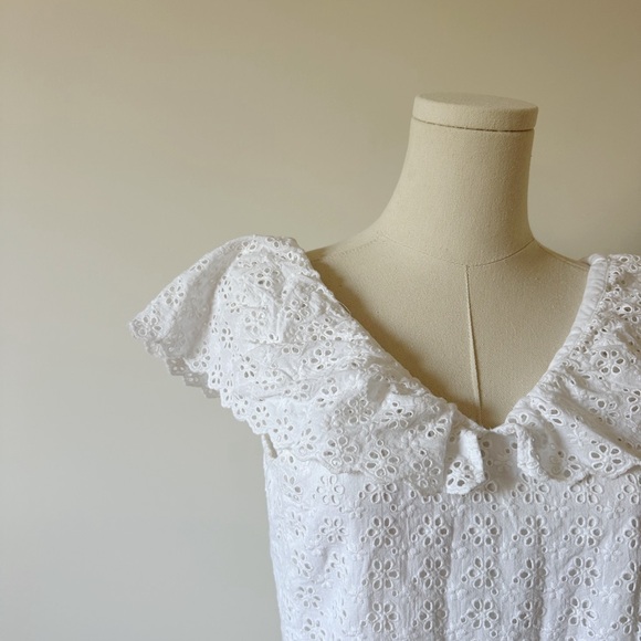 Hatley women summer Eyelet Shift Dress - White size small - Picture 3 of 9